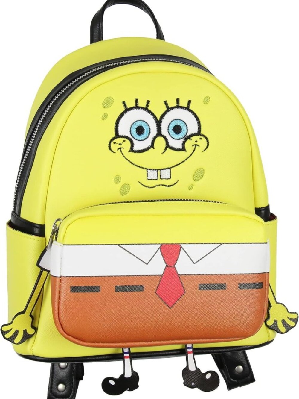 SpongeBob SquarePants Mini Backpack - Fun Hanging Legs Design, 10" Size